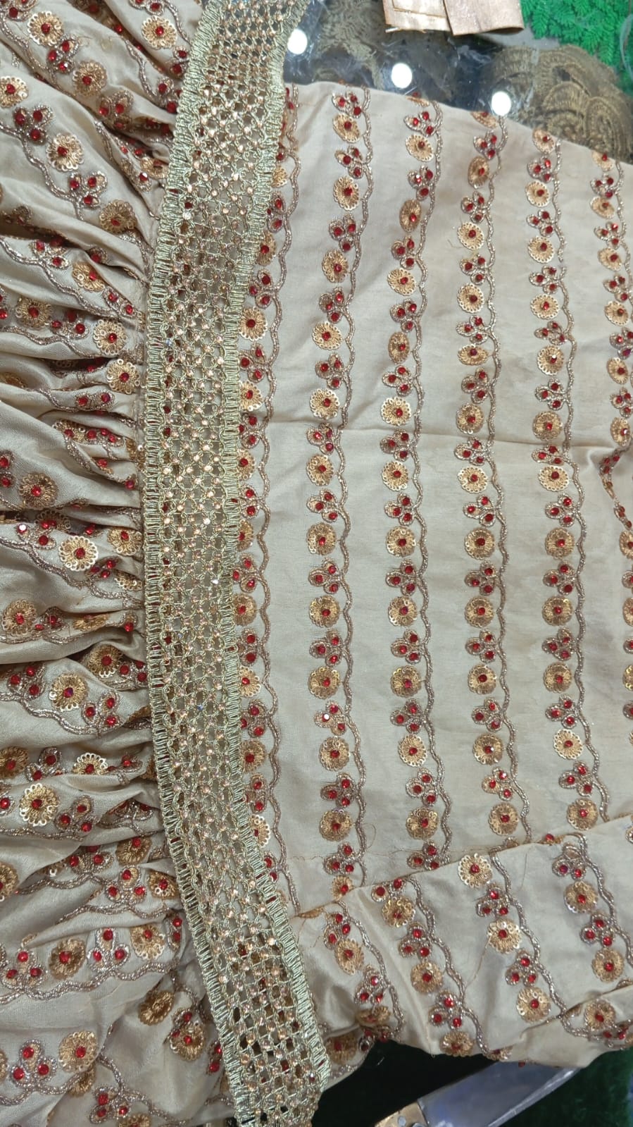 Handcrafted Pani Colour Cundun Nag Lace (5 METERS)