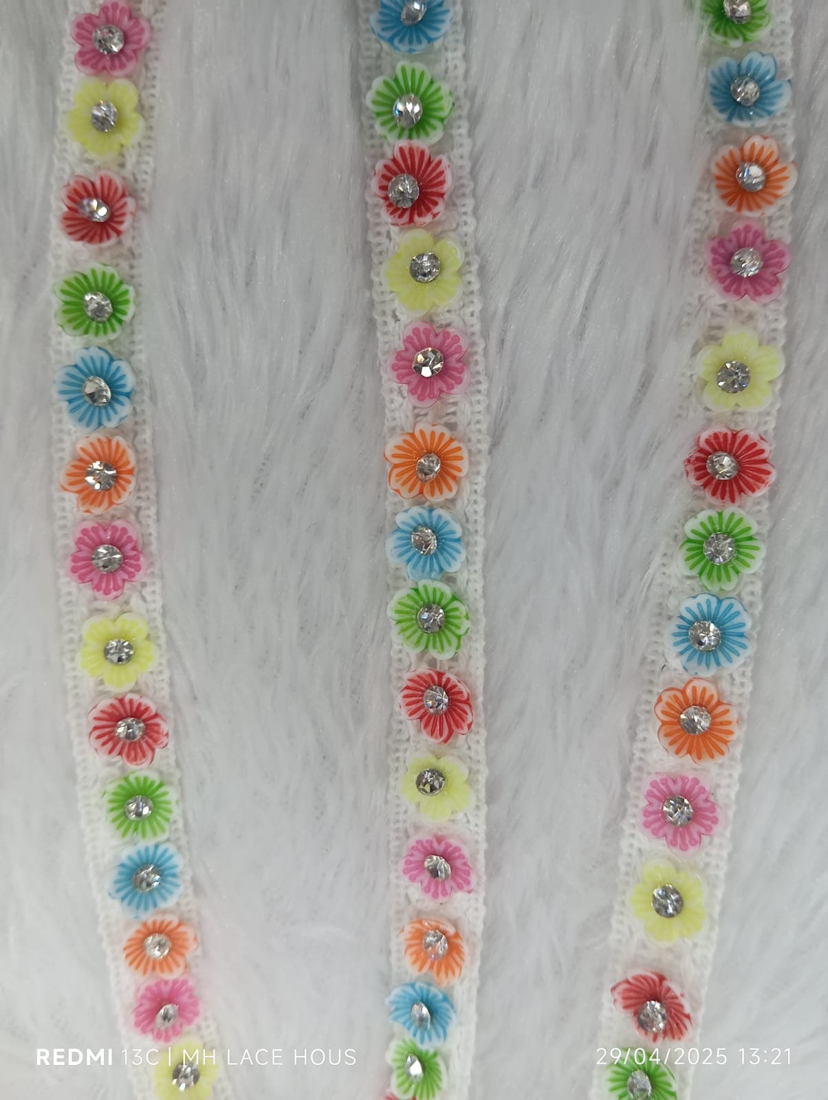 Multi Colour Handwork Flower Lace (5 METERS)