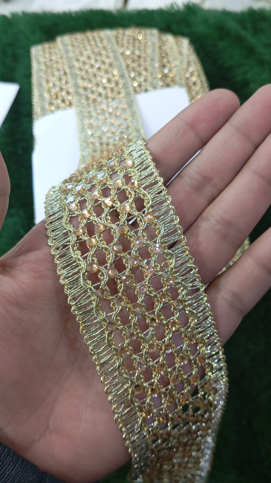 Handcrafted Pani Colour Cundun Nag Lace (5 METERS)
