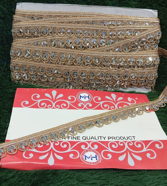 Beautiful Silver Mirror Fancy Lace (9 METERS)