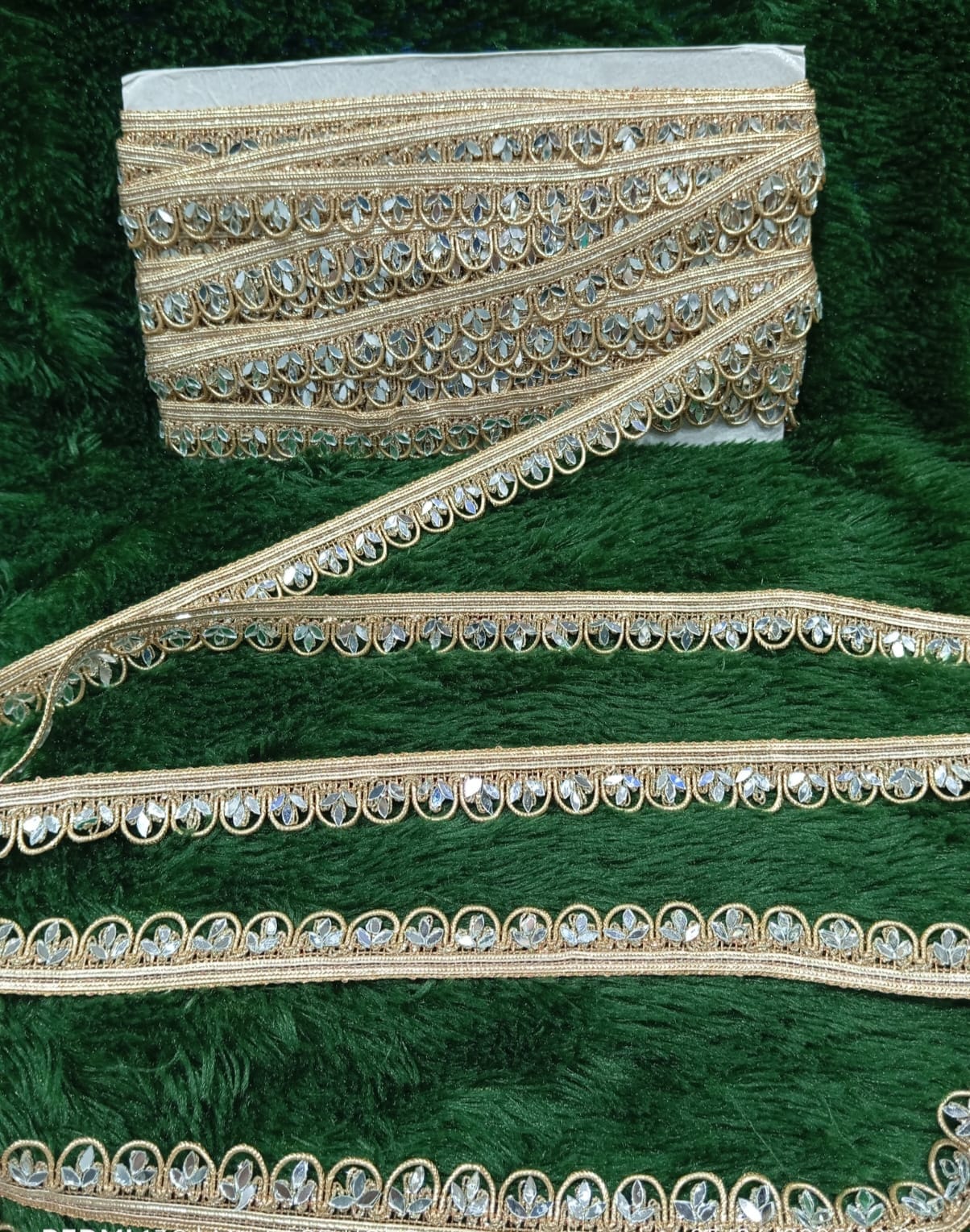 Beautiful Silver Mirror Fancy Lace (9 METERS)