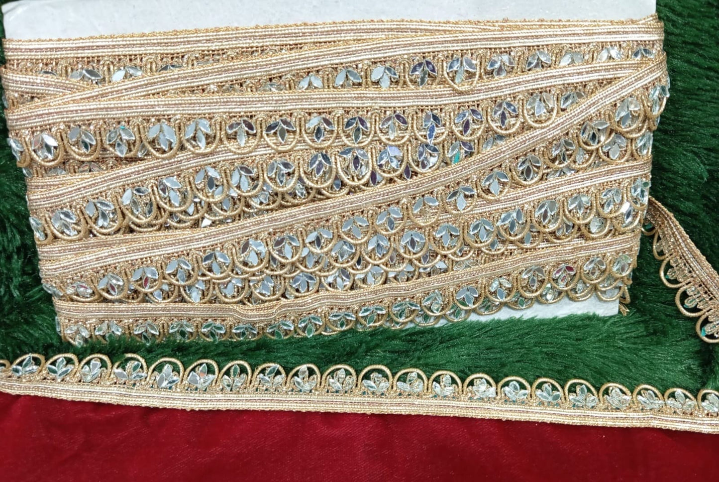 Beautiful Silver Mirror Fancy Lace (9 METERS)