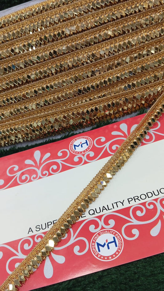 Golden Mirror Work Lace (9 meters)