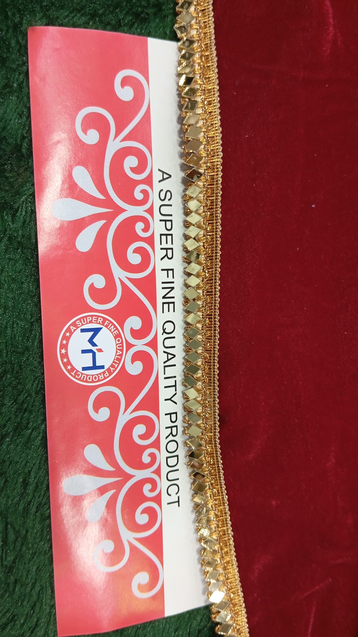 Golden Mirror Work Lace (9 meters)
