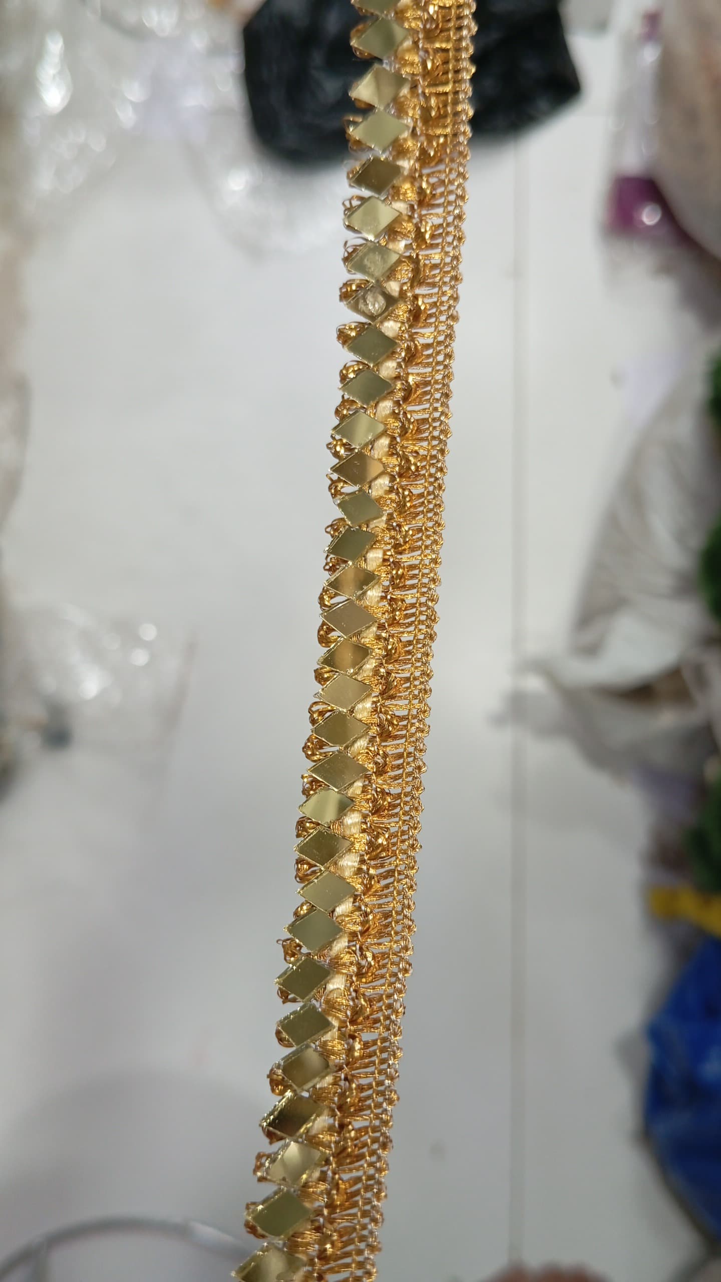 Golden Mirror Work Lace (9 meters)
